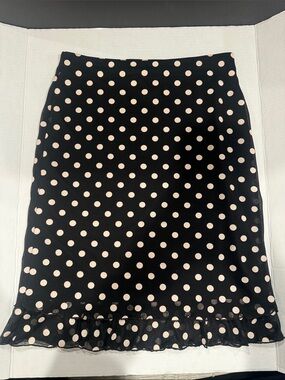Vintage Black Polka Dot tiered ruffle skirt
